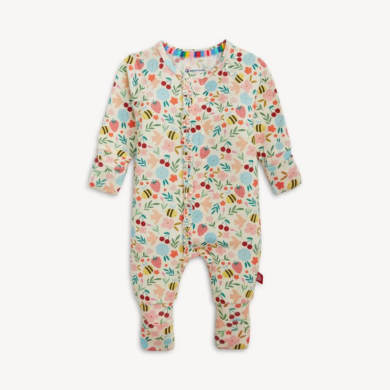 Honey Blossom Modal Convertible Coverall W/ Ruffle