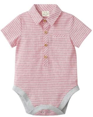 RED STRIPE HELFORD WOVEN ONESIE