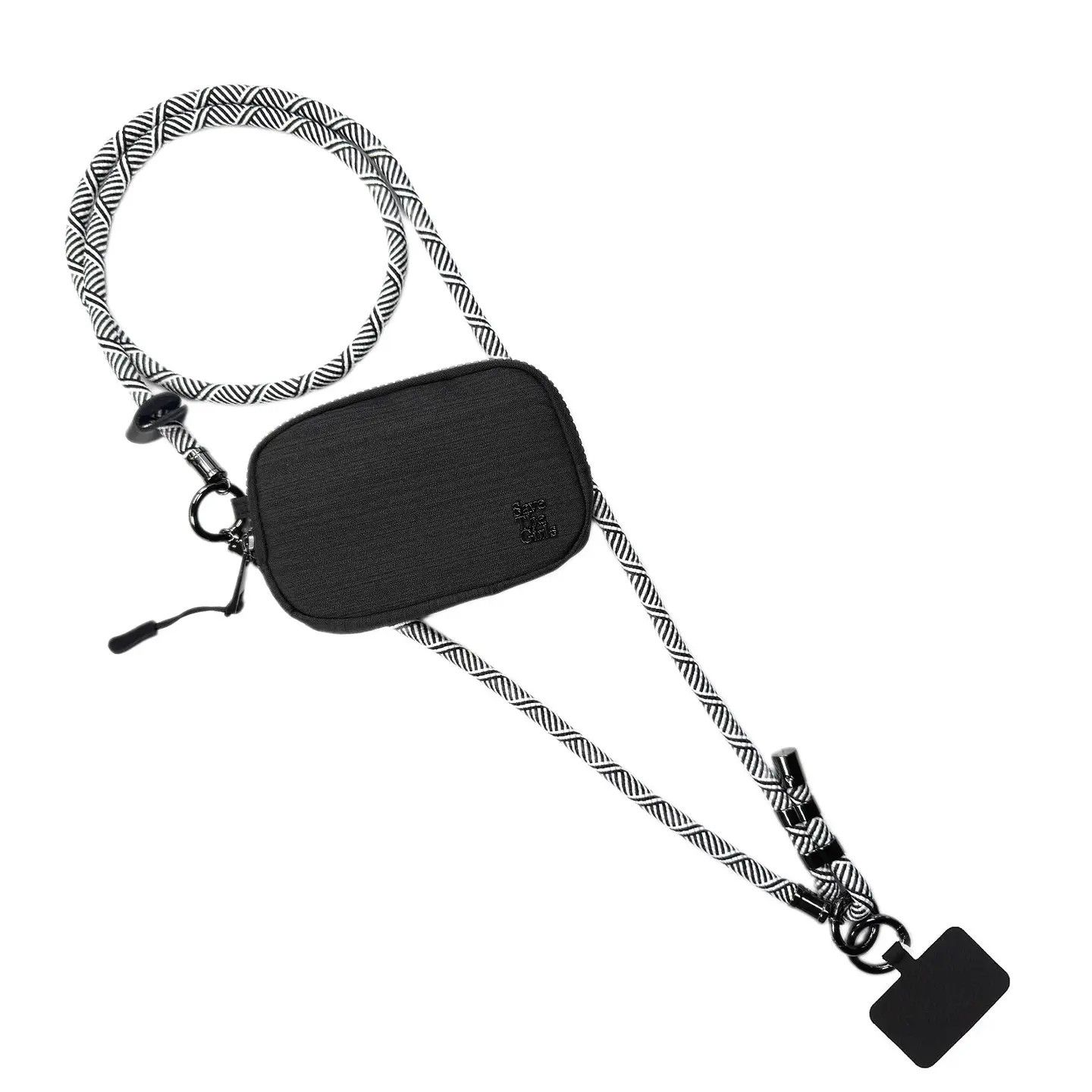 Active Crossbody W/Rfid Pouch Single Rope - Black