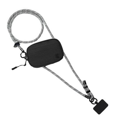 Active Crossbody W/Rfid Pouch Single Rope - Black