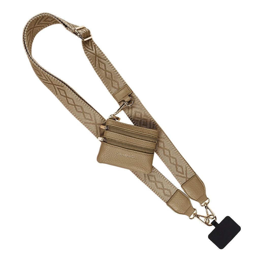 Clip &amp; Go Strap W/Zippered Pouch Classic Camel