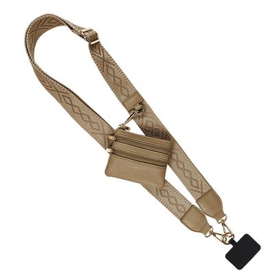 Clip &amp; Go Strap W/Zippered Pouch Classic Camel