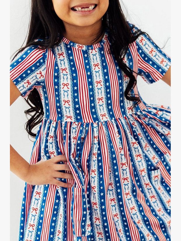 All-American Girl S/S Pocket Twirl Dress