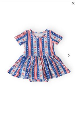 All-American Girl S/S  Twirl Bodysuit