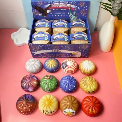 4th of July Dumpling Shape Squishy W/ Steamer Box