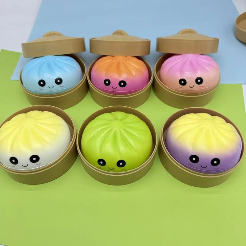 Dumpling Shape Squishy Stress Relief W/ Steamer Box