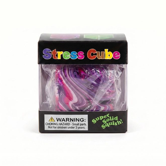 Marble Ice Cube Squishy - Purple Marble