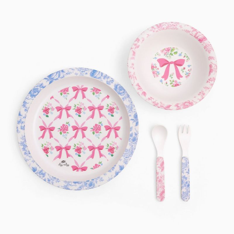 Itzy Bistro™ - 4 Piece Dining Set-Ribbons &amp; Roses