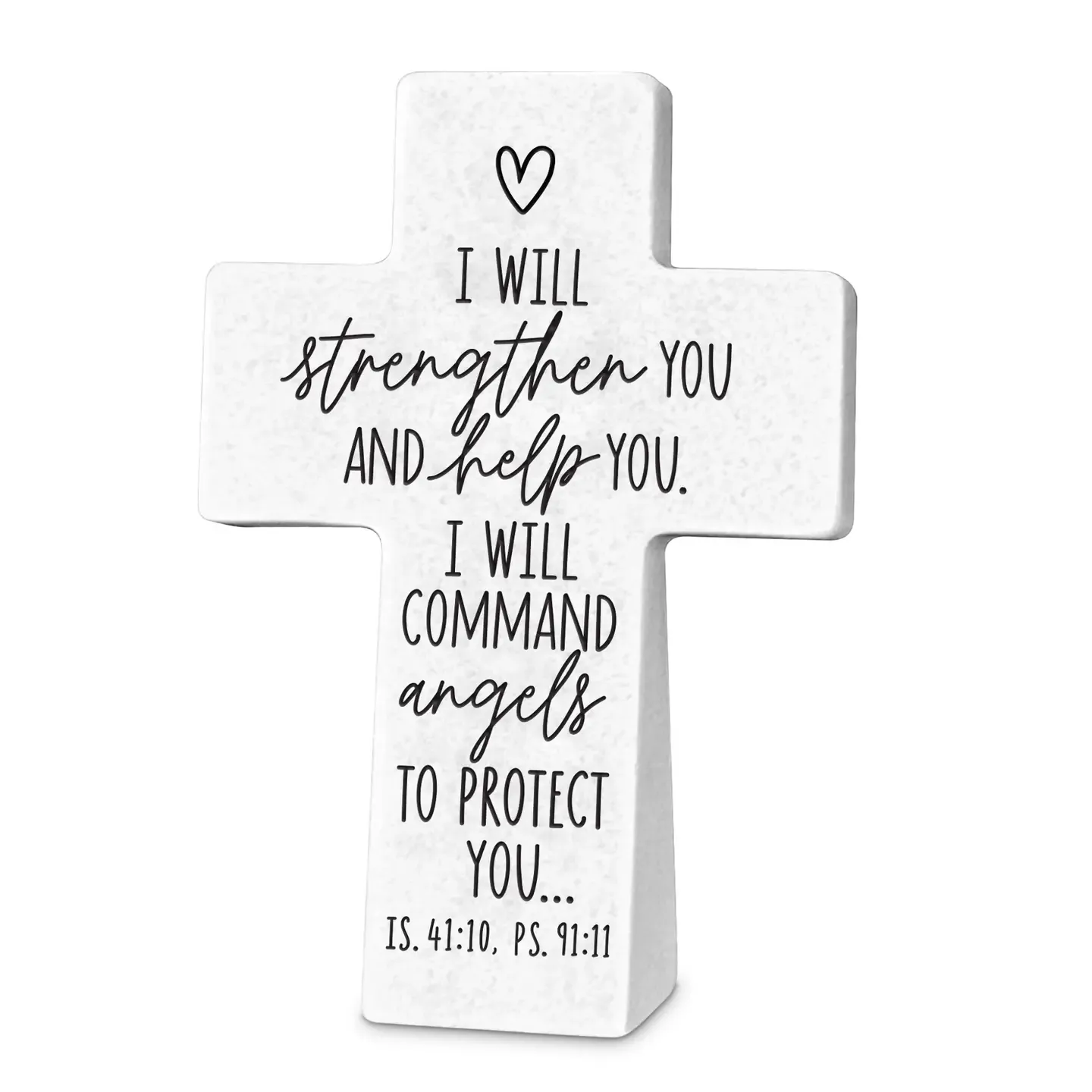 Tabletop Cross I Will Strengthen You