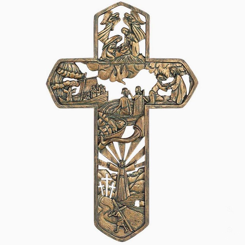 Life of Christ Wood Look Wall Cross