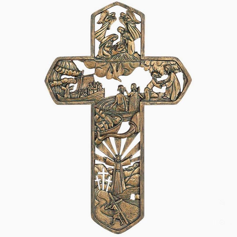Life of Christ Wood Look Wall Cross