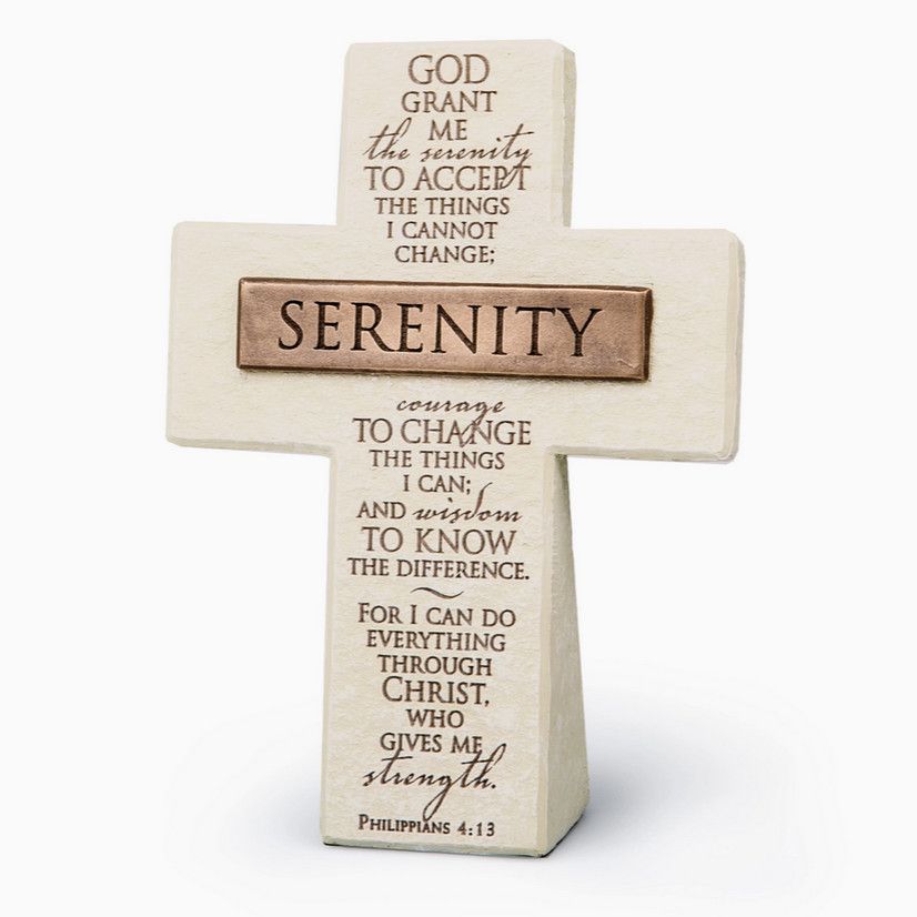 Serenity Title Bar Cross-Bronze Finish