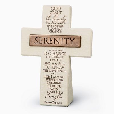 Serenity Title Bar Cross-Bronze Finish