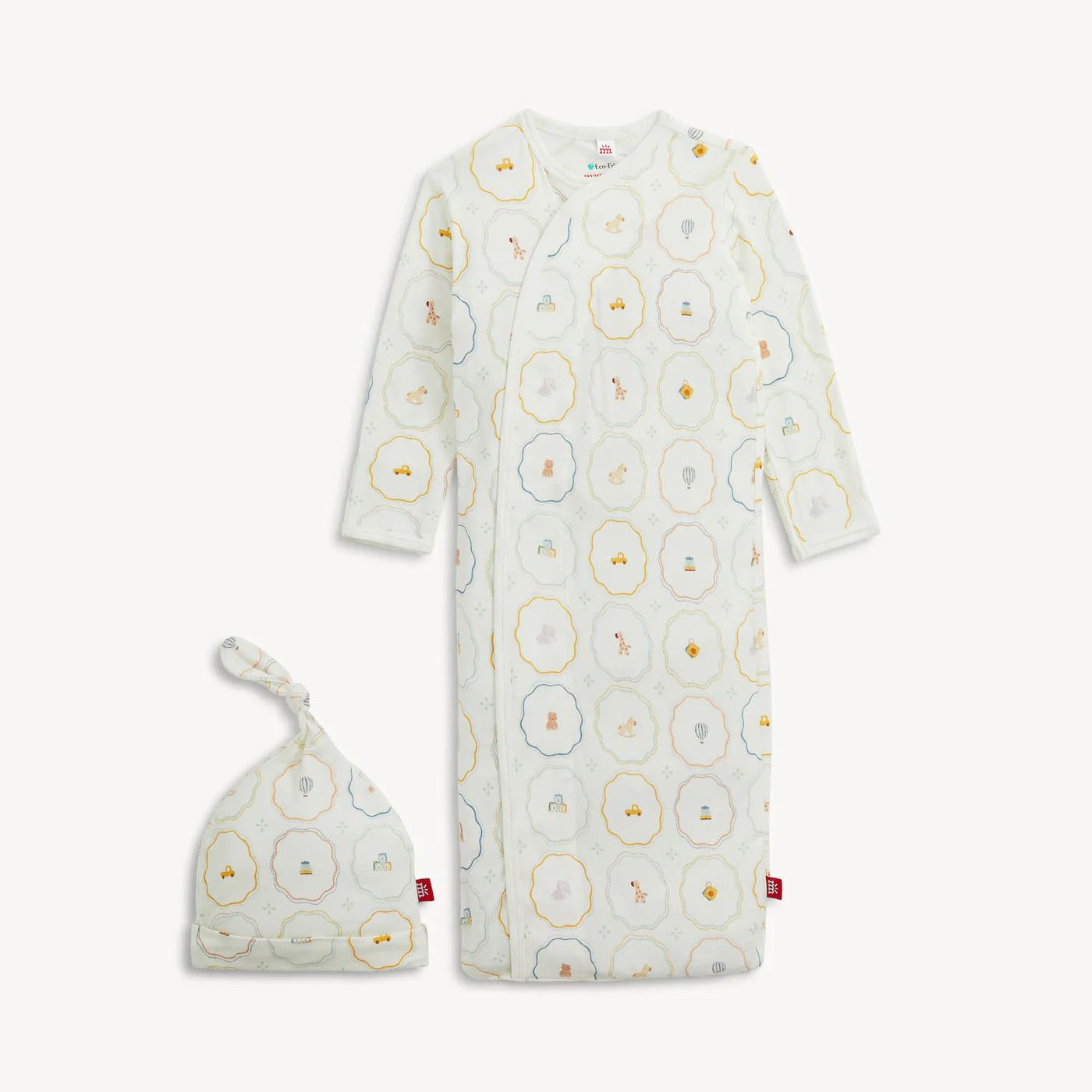 A95 Nursery Magic Cream Modal Gown and Hat Set