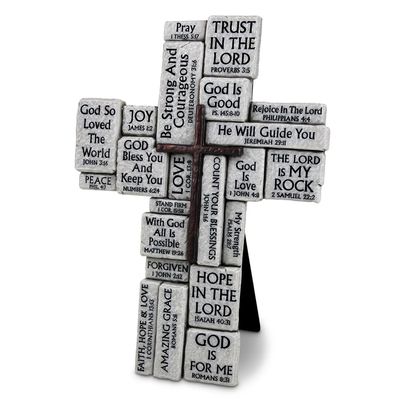 Tabletop Cross Stacked Stones