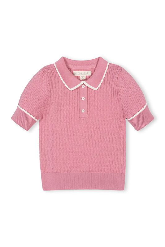 Organic Peter Pan Sweater - Rose Pink