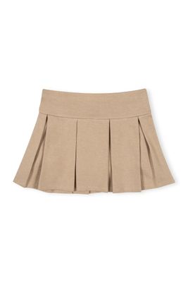 Ponte Pleated Skort - Camel Heather