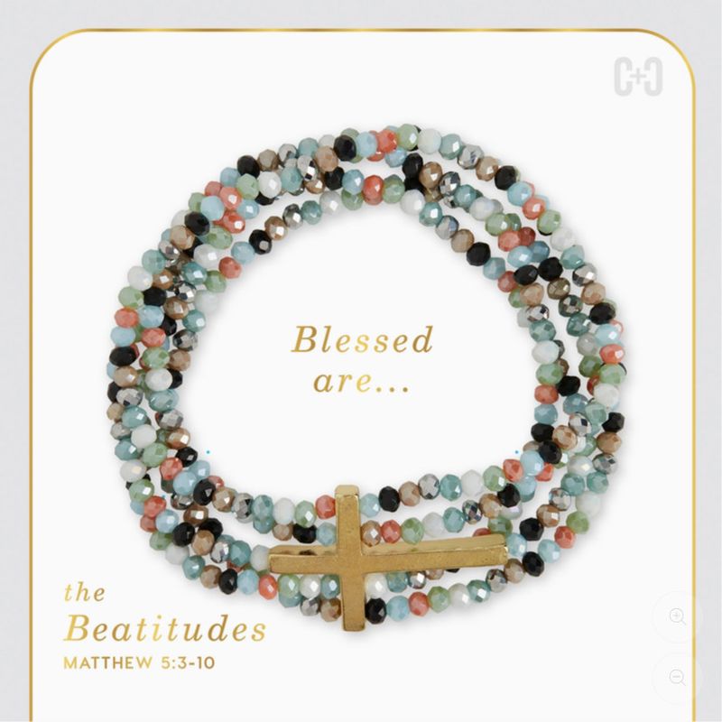 Beatitudes Cross Bracelet-gold