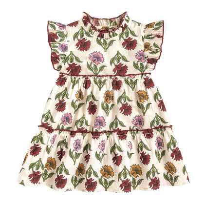 Multi Floral Ruffle Dress