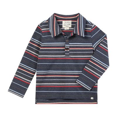 Spencer Chambray Multi Stripe  Polo