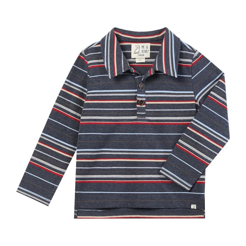 Spencer Chambray Multi Stripe  Polo