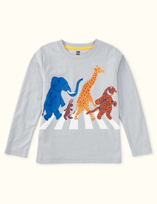 Abbey Road Animals Graphic Tee-Cement
