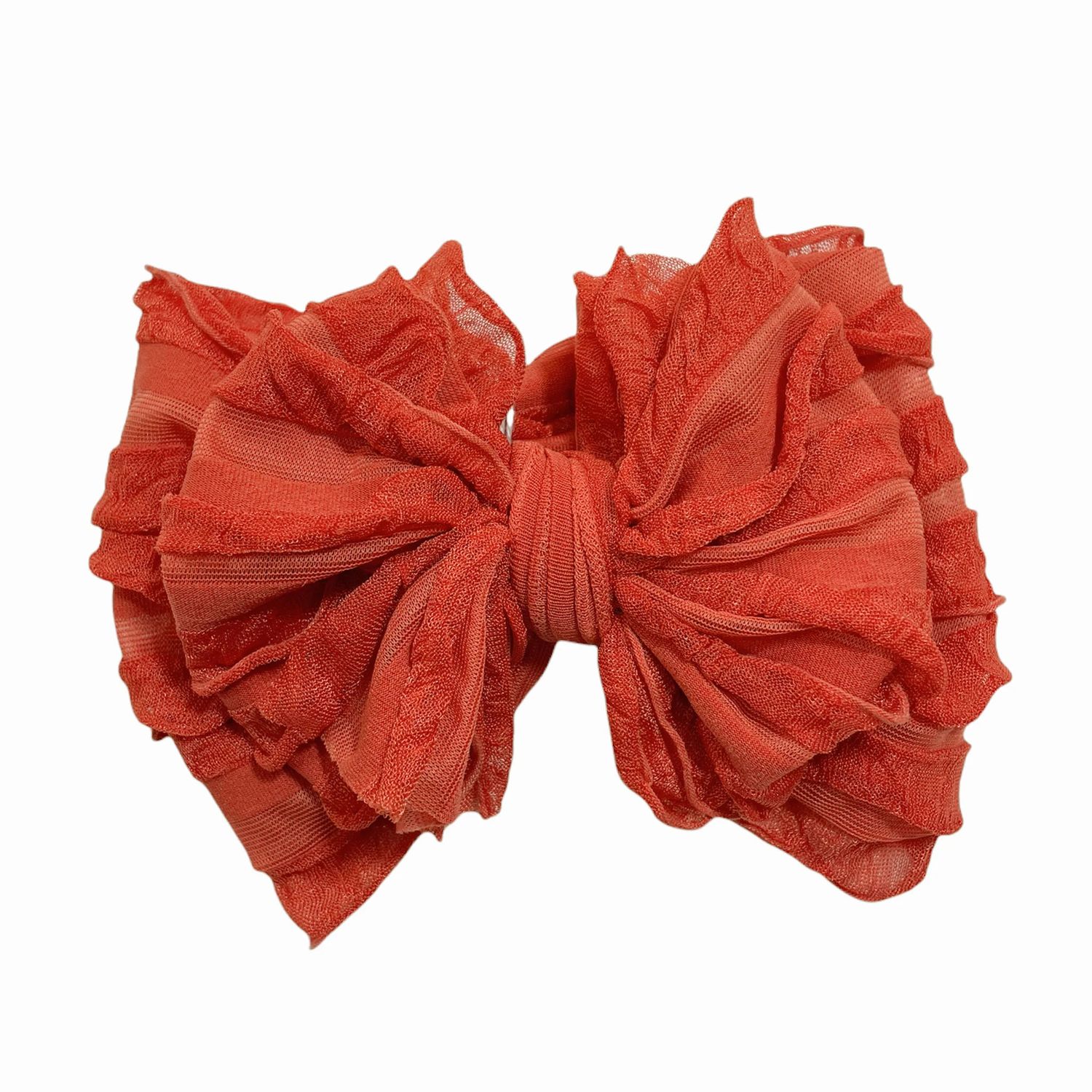 A95 Burnt Orange Ruffled Headband