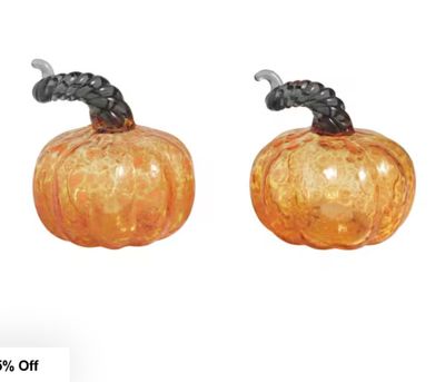 Orange  Pumpkin Salt and Pepper Shakers