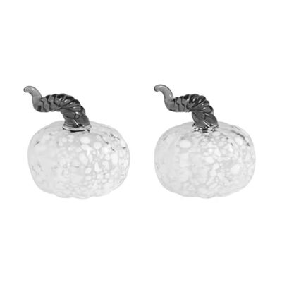 White  Pumpkin Salt and Pepper Shakers