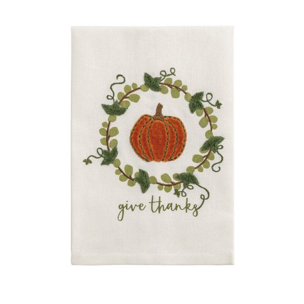 Pumpkin Wreath Velvet Towel