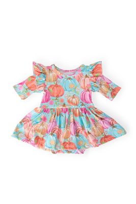 Preppy Pumpkins 3/4 Sleeve Flutter Bodysuit