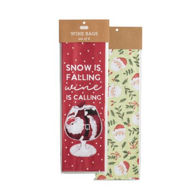 Snow X mas Paper Wine Bag