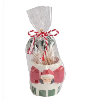 Santa Bow Toothpick Holder