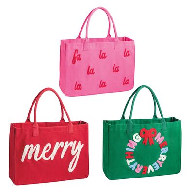 Holiday Boucle Tote