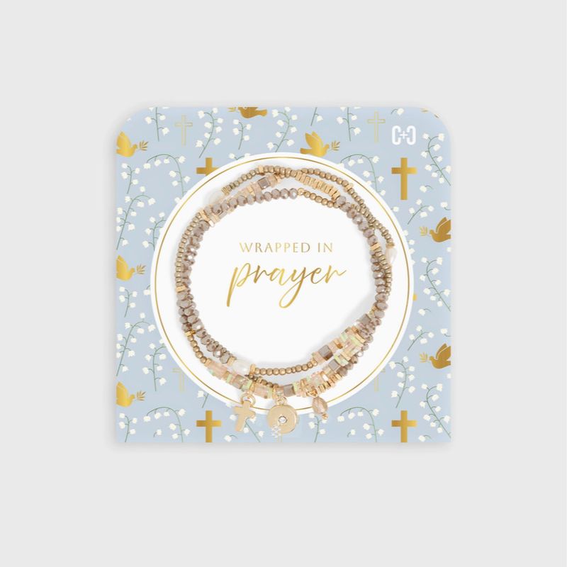 Wrapped in Prayer Bracelet-Natural