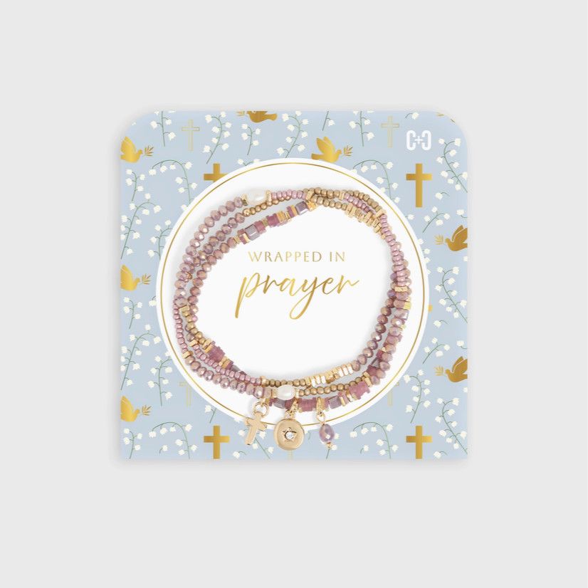 Wrapped in Prayer Bracelet-Mauve