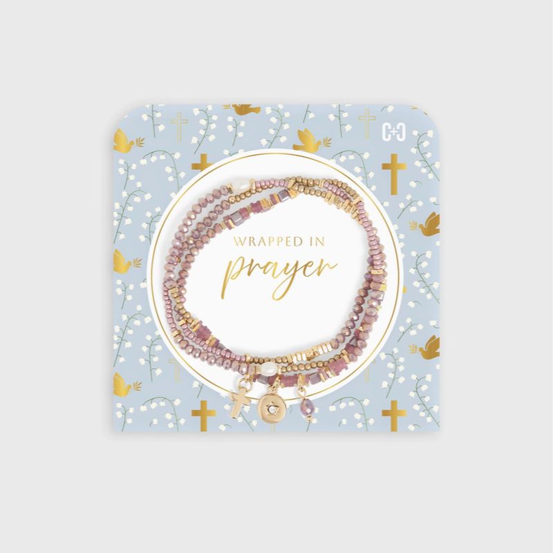 Wrapped in Prayer Bracelet-Mauve