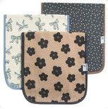 3 pk Burp Cloth Set - Gemma in Tan