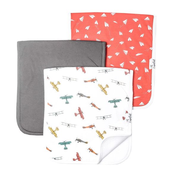 3 pk Burp Cloth Set - Ace