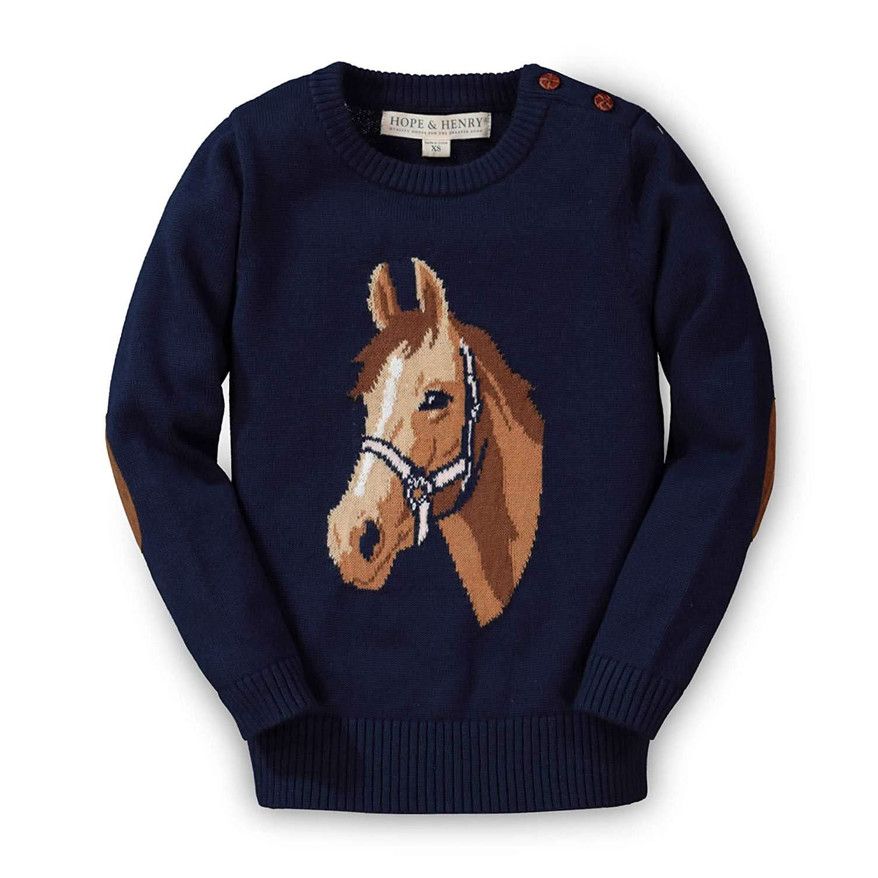 Organic Horse Intarsia Sweater