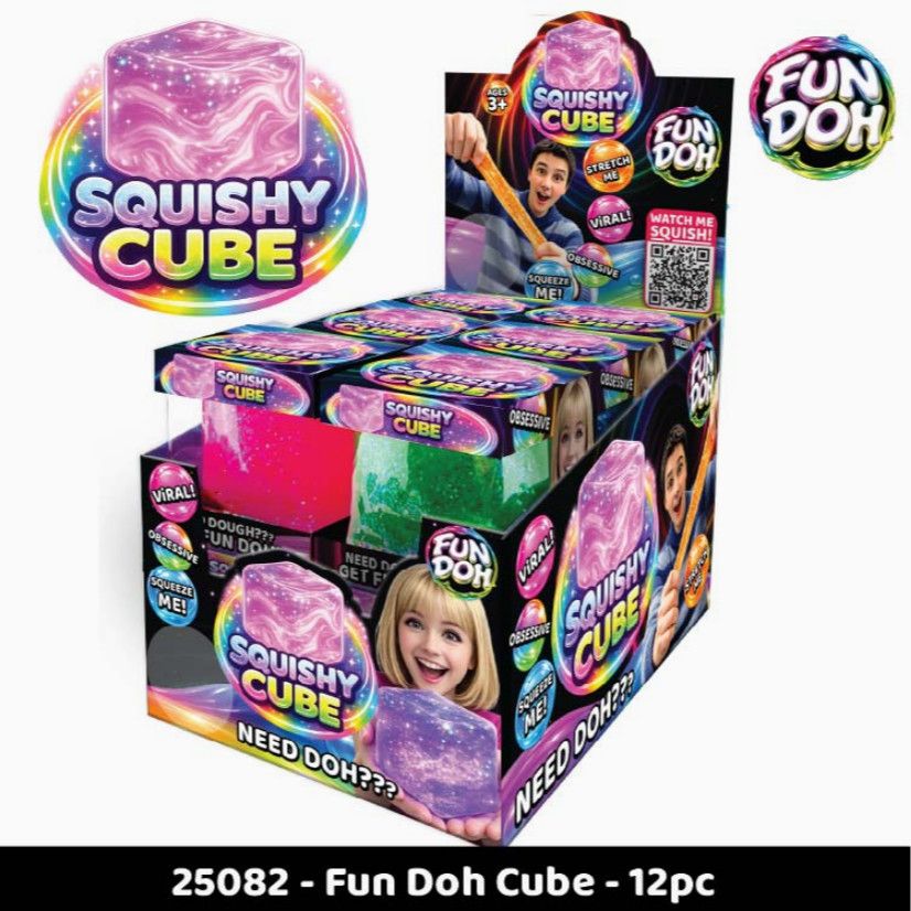 Fun Doh Squish &amp; Squeeze Sparkle Cube