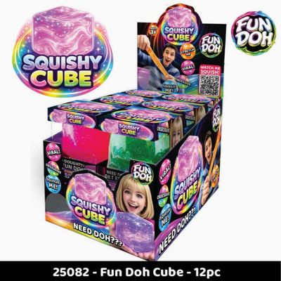 Fun Doh Squish &amp; Squeeze Sparkle Cube