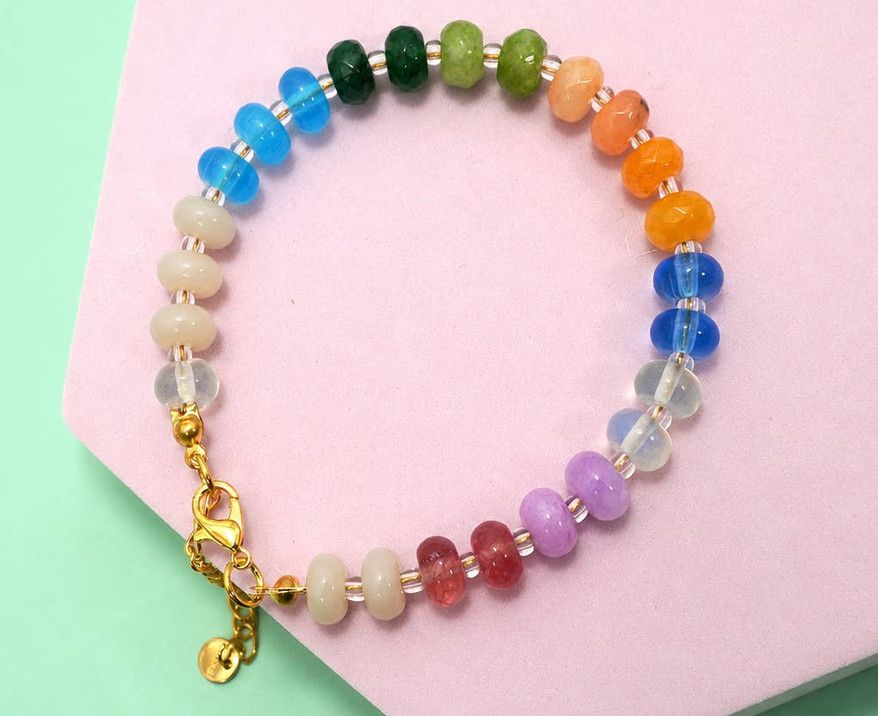 Boho Resin Beaded Bracelet
