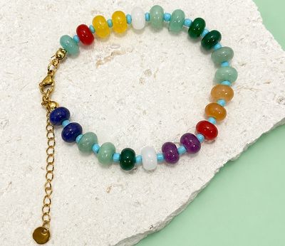 Boho Resin Beaded Bracelet (Style F)