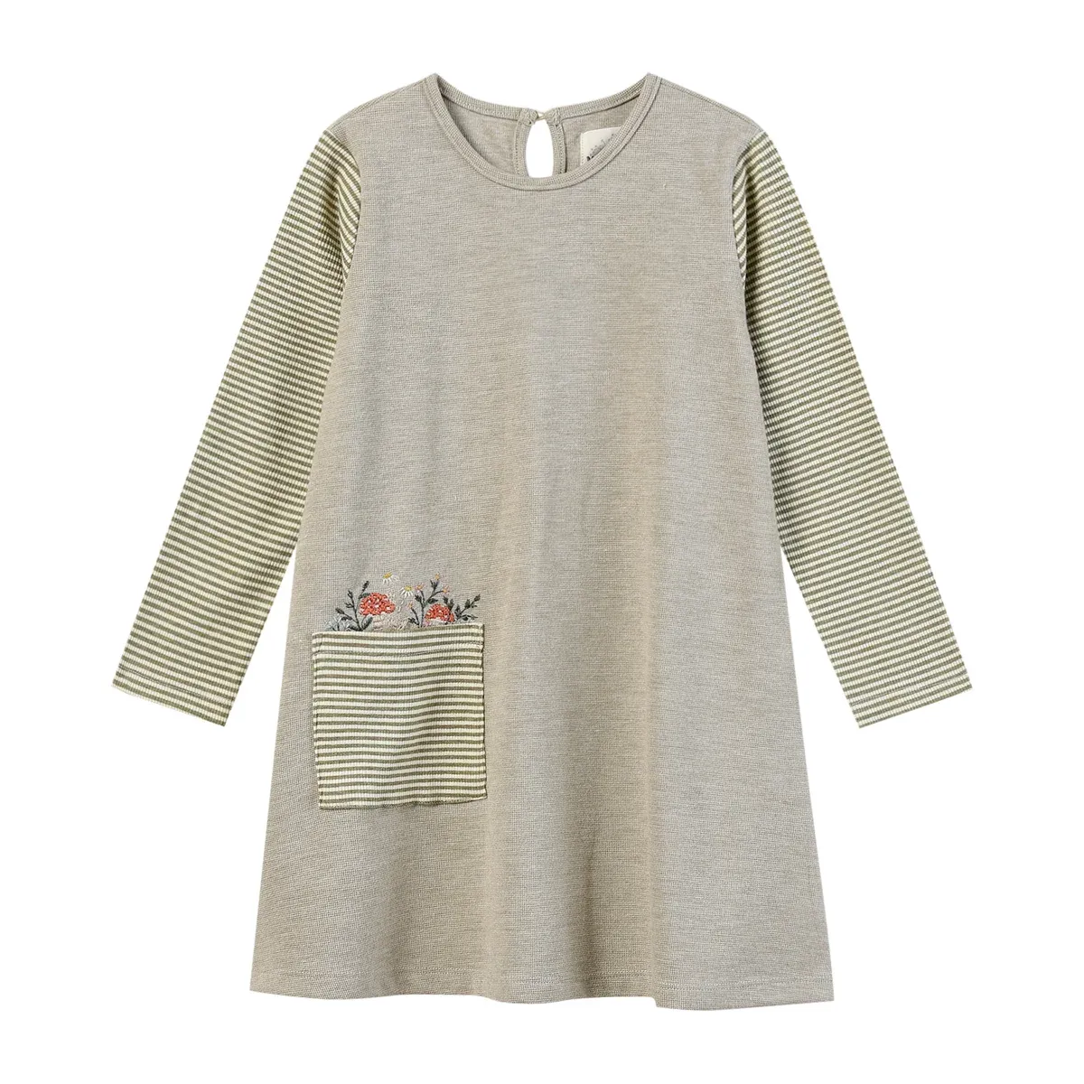 Quinn Dress - Green Mushrooms