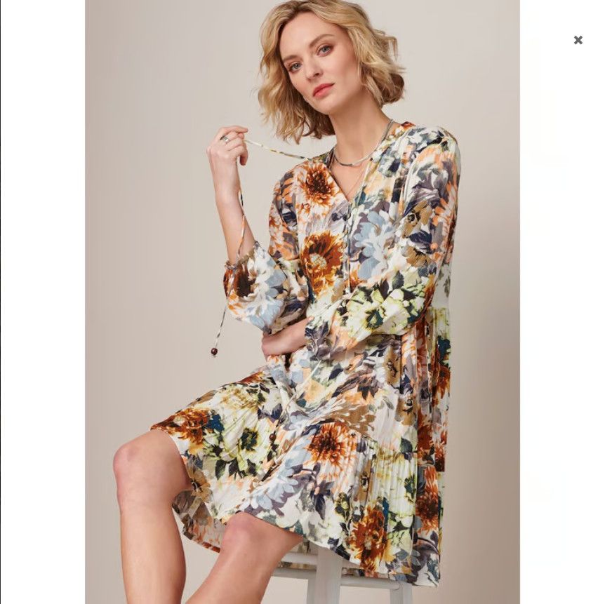 Rosie Printed Baby Doll Dress, Size: S