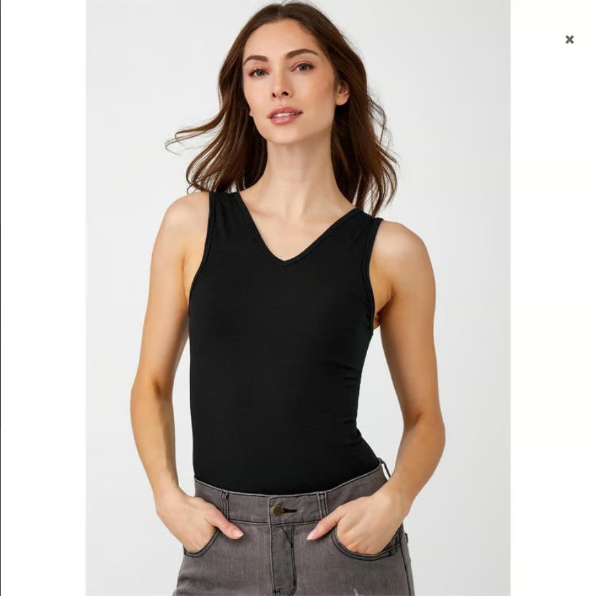 The Sculpt Seamless Bamboo Tank, Black
