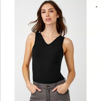 The Sculpt Seamless Bamboo Tank, Black