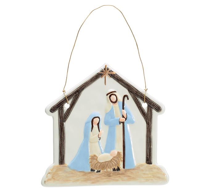 Holy Family Ceramic Ornament