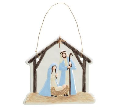 Holy Family Ceramic Ornament